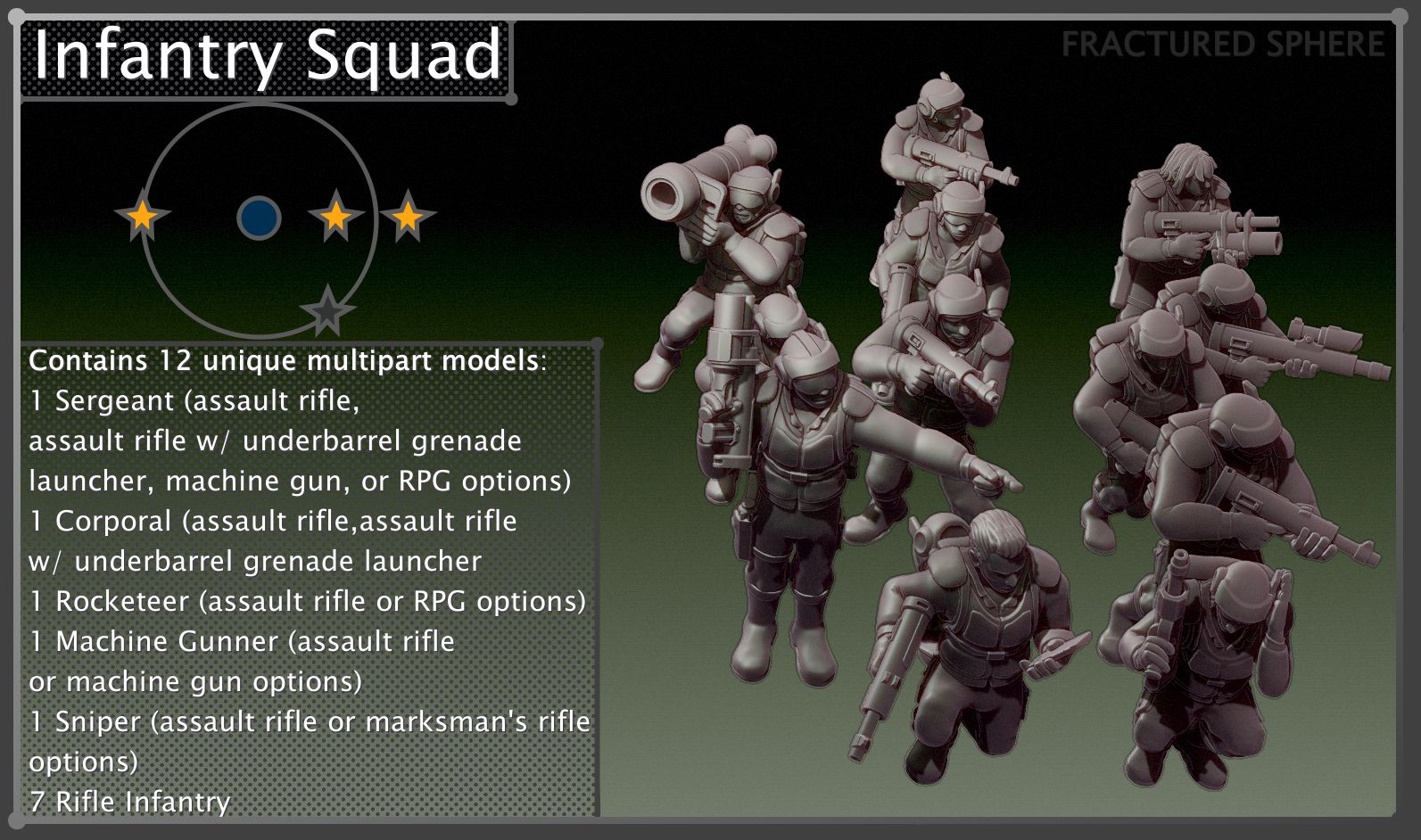 Fractured Sphere - E.S.U.F. Infantry Squad